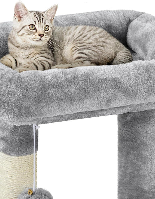 Load image into Gallery viewer, Cat Tree 34In Cat Tower Plush Cover with Condo, Platform &amp; Basket for Indoor Kittens, Cat Furniture Activity Tree
