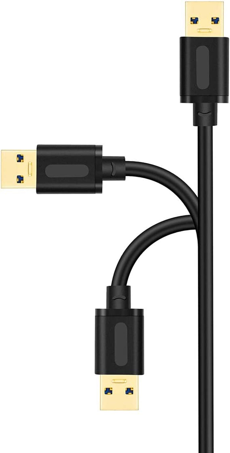 USB 3.0 Male to Male Cable 6Ft,Usb to USB Cable with Gold-Plated Connector for Hard Drive Enclosures, DVD Player, Laptop Cooler (6Ft/1.8M)