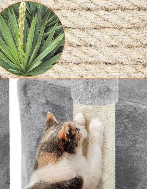 Load image into Gallery viewer, Cat Tree 34In Cat Tower Plush Cover with Condo, Platform &amp; Basket for Indoor Kittens, Cat Furniture Activity Tree
