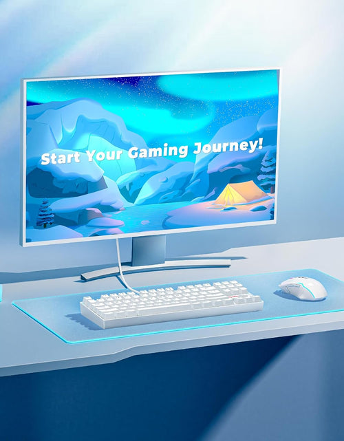 Load image into Gallery viewer, K552P Mechanical Gaming Keyboard TKL with 18 Backlight Modes, Hot-Swappable Red Switches, 87-Key Compact Ergonomic Design, N-Key Rollover &amp; Software Programmable Macro - RGB, White
