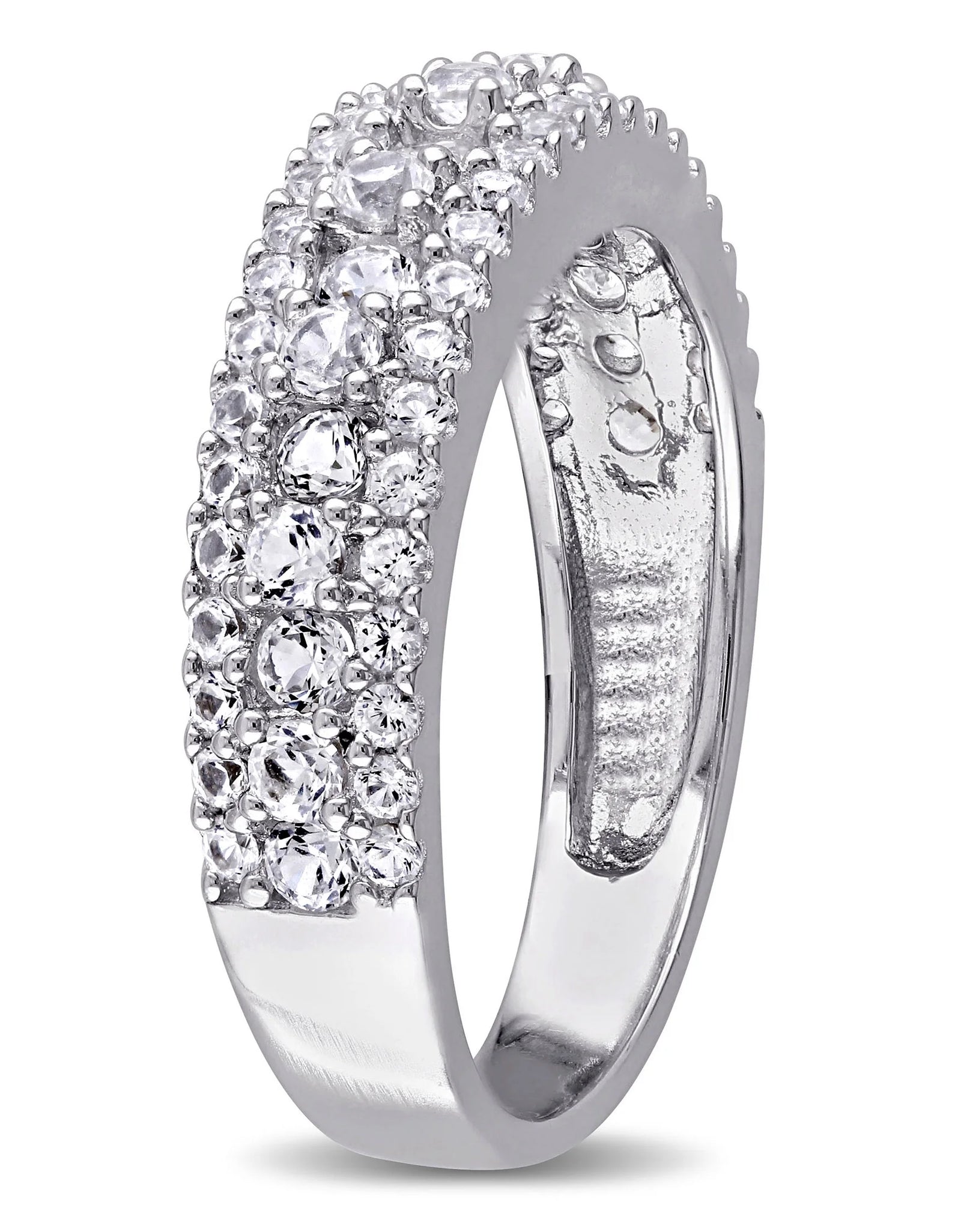 Women'S Created Sapphire Sterling Silver Ring