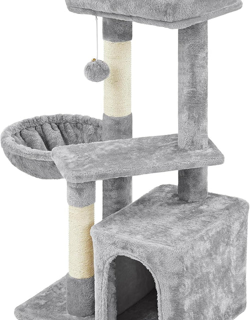 Load image into Gallery viewer, Cat Tree 34In Cat Tower Plush Cover with Condo, Platform &amp; Basket for Indoor Kittens, Cat Furniture Activity Tree
