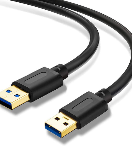USB 3.0 Male to Male Cable 6Ft,Usb to USB Cable with Gold-Plated Connector for Hard Drive Enclosures, DVD Player, Laptop Cooler (6Ft/1.8M)