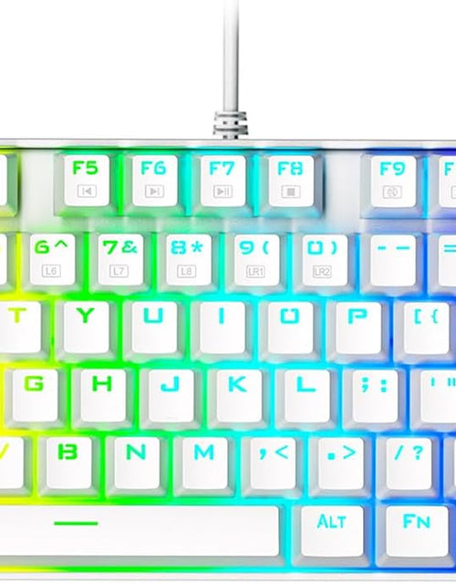 Load image into Gallery viewer, K552P Mechanical Gaming Keyboard TKL with 18 Backlight Modes, Hot-Swappable Red Switches, 87-Key Compact Ergonomic Design, N-Key Rollover &amp; Software Programmable Macro - RGB, White
