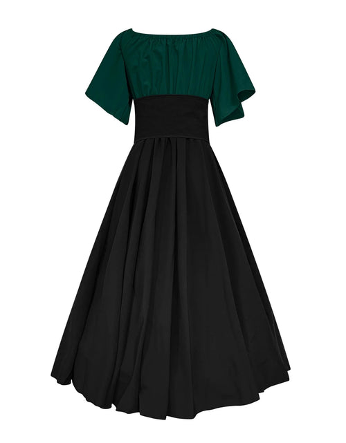 Load image into Gallery viewer, Womens Renaissance Faire Dresses Medieval Irish Traditional plus Size Dresses Ruffle over Dress Corset Retro Cosplay Gown
