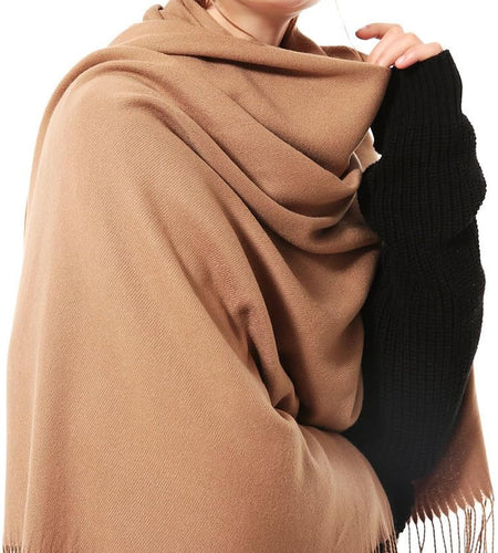 Womens Thick Soft Pashmina Shawl Wrap Scarf Warm Solid Color Stole