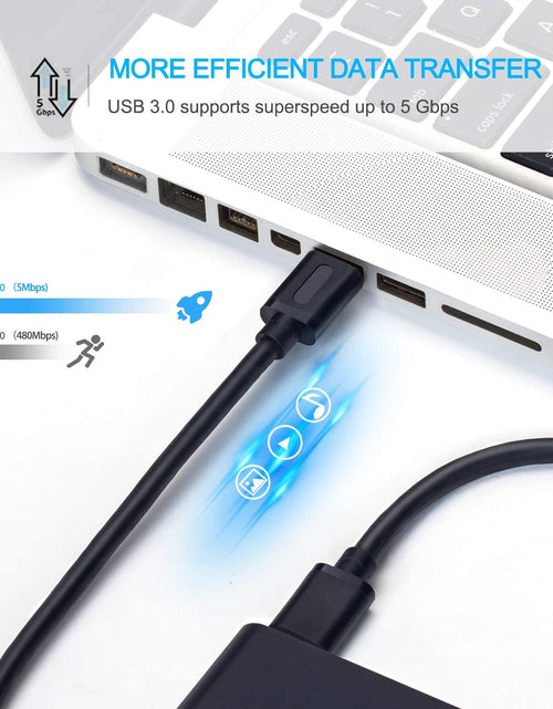 Load image into Gallery viewer, USB 3.0 Male to Male Cable 6Ft,Usb to USB Cable with Gold-Plated Connector for Hard Drive Enclosures, DVD Player, Laptop Cooler (6Ft/1.8M)
