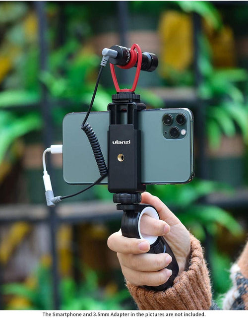Load image into Gallery viewer, ST-07 Phone Tripod Mount with Cold Shoe Mount for Microphone LED Video Light 1/4'' Tripod Screw for Iphone 11/Pro/Pro Max XS Max XR X 8 7 plus Samsung Galaxy Oneplus Google Pixel Vlog Vlogging
