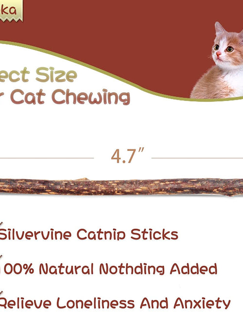 Load image into Gallery viewer, Cat Toys - Silvervine &amp; Matatabi Catnip Toys, 10PCS Indoor Kitty Chew Sticks &amp; Wand Toys for Bored Cats
