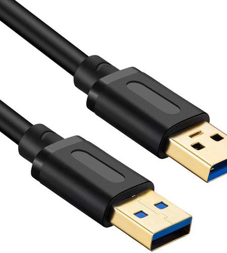 USB 3.0 Male to Male Cable 6Ft,Usb to USB Cable with Gold-Plated Connector for Hard Drive Enclosures, DVD Player, Laptop Cooler (6Ft/1.8M)