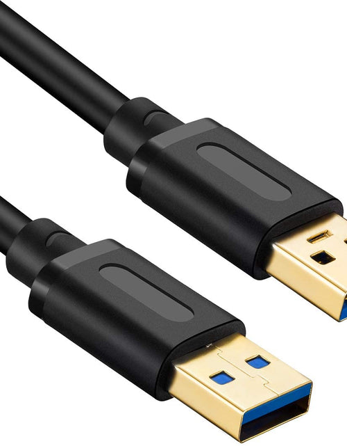 Load image into Gallery viewer, USB 3.0 Male to Male Cable 6Ft,Usb to USB Cable with Gold-Plated Connector for Hard Drive Enclosures, DVD Player, Laptop Cooler (6Ft/1.8M)
