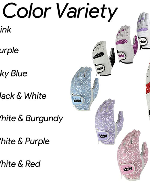 Load image into Gallery viewer, MRX Women Golf Glove Left Handed Golf Gloves Sweat Resistant Soft Cabretta Leather Regular Fit Women Golfer Glove
