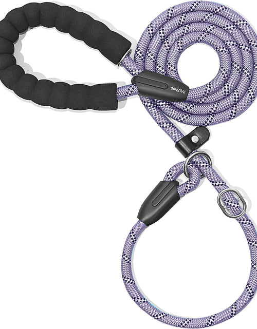 Load image into Gallery viewer, 6 FT Durable Slip Lead Dog Leash with Padded Handle and Highly Reflective Threads, Dog Training Leash, (Small, 0~35 Lbs, Black)
