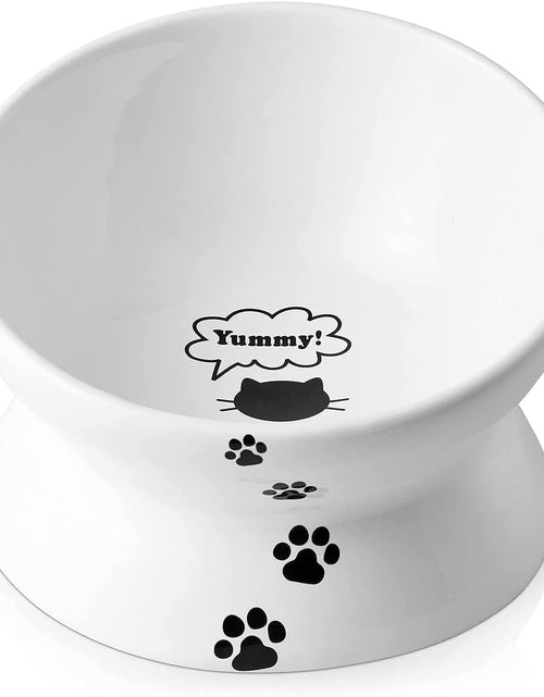 Load image into Gallery viewer, Cat Bowl anti Vomiting, Raised Cat Food Bowls, Tilted Elevated Cat Bowl, Ceramic Pet Food Bowl for Flat Faced Cats, Small Dogs, Protect Pet'S Spine, Dishwasher Safe
