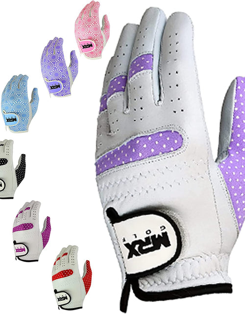 Load image into Gallery viewer, MRX Women Golf Glove Left Handed Golf Gloves Sweat Resistant Soft Cabretta Leather Regular Fit Women Golfer Glove
