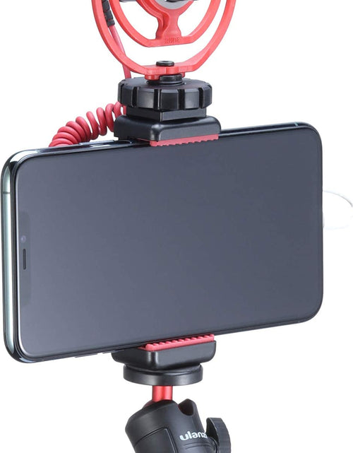 Load image into Gallery viewer, ST-07 Phone Tripod Mount with Cold Shoe Mount for Microphone LED Video Light 1/4'' Tripod Screw for Iphone 11/Pro/Pro Max XS Max XR X 8 7 plus Samsung Galaxy Oneplus Google Pixel Vlog Vlogging
